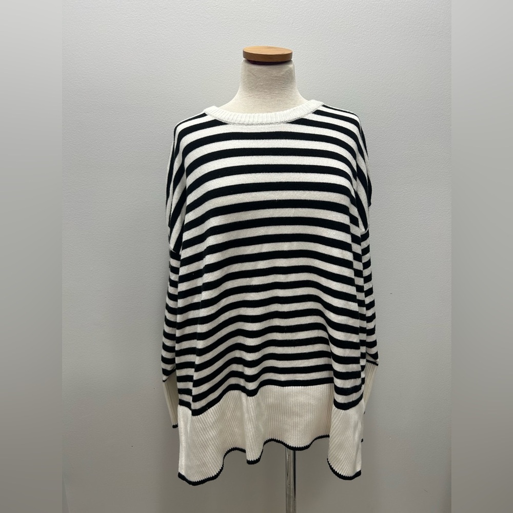Black and white sweater
